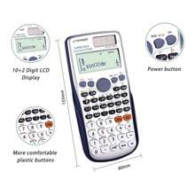 CTIFREE 科学计算器，具有 417 种多功能运算，2 行 10+2 位数字书写显示科学计算器，经济实惠的包装，高端外观，适用于高中/大学/商业/办公室 (FX-991ES PLUS)，学校用品，返校