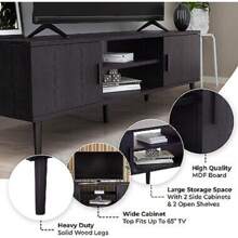 TV Stand Entertainment Media Center For TV's Up To 65" W/Storage Cabinets