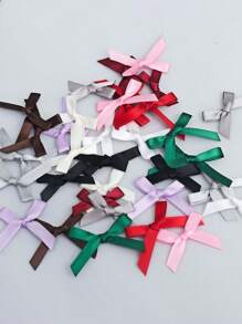 (200 Stücke/4 Packungen) 4 cm bunte Schleifen für Geschenkdekoration und zum Herstellen von Haarspangen und Haarschmuck, Valentinstag - Pink - Übersicht 7