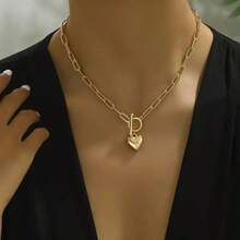 1pc Minimalist Long Hook Chain Necklace, Everyday Wear For Women - Gold - View 1