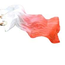 1pc Belly Dance Fan, Ombre Color Long Artificial Silk Fan, Dance Performance Fan, Artificial Silk Fan, Chinese Style Performance & Practice Fan, Suitable For Stage Shows And Morning Exercise, Fan Length 120cm/47.24 Inch