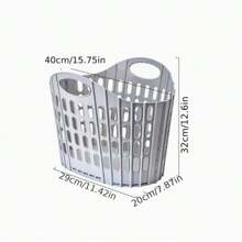 1pc Foldable Laundry Basket, Multifunctional Portable Dirty Clothes Storage, Large Capacity Storage Basket, Space Saving, Pink/Blue/Gray