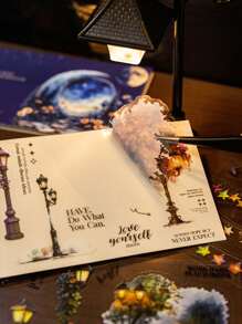 1 本书/18 张大尺寸复古灯柱和月光模切贴纸套装，适用于制作卡片、DIY 计划簿、剪贴簿、相册装饰、学校用品、返校 - 彩色 - 查看 4