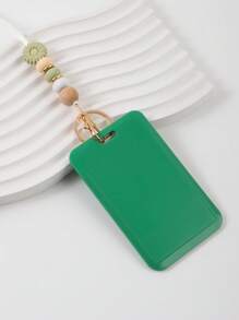 1 件雏菊硅胶珠挂绳钥匙扣，马卡龙纯色公交卡盒，官员身份证夹项链，送给朋友的礼物