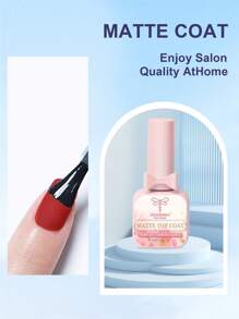 COLOURSMILE 10ml No Wipe Matte Top Coat, Matte Effects Nail Polish,For Home Salon Nail Art DIY