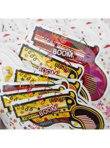 20pcs/Pack Handhold Pull String Party Popper, Birthday Party Celebratory Atmosphere Popper, Automatically Inflated Wedding Confetti Shooter - Multicolor - View 6