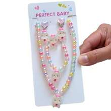 Sanrio 4pcs Sanrio Cartoon Hello Kitty Necklace Hairclips Ring Set Toy Kawaii Sanrio Teenagers Hairpins Accessories Birthday Gifts