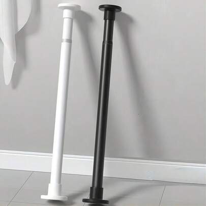 FEPK 1pc Non-Drilling Telescopic Rod, Built-In Spring, Strong Load Bearing, Suitable For Shower Curtain Rod, Drying Rack, Curtain Rod, Roman Rod, Wardrobe Support Rod, Door Curtain Rod Bathroom Decor