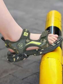 1 Paar lässige und modische, leichte, atmungsaktive und hautfreundliche Sandalen, mit Klettverschluss für bequemen Outdoor-, Strand- und Sportgebrauch