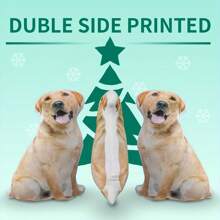 Customized Pet Photo Plush Pillow - Personalized Animal Shape Cushion Gift, Soft Polyester Knitted Fabric, Mixed Colors, Perfect Gift For Valentine's Day, Birthday, And Friends