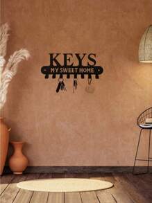 1pc Minimalist Black Metal Wall Hook, Personalized Gift, Suitable For Living Room, Bedroom, Elegant Home Decor