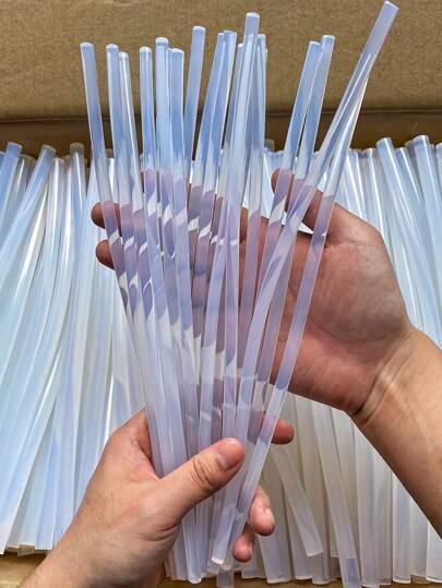 100 mini bastões de cola quente ultratransparente, 0,27" x 7,87", adesivo transparente suave, inodoro, resistente, adequado para a maioria das pistolas de cola, faça você mesmo, artesanato, marcenaria, plástico, peças de ferramentas