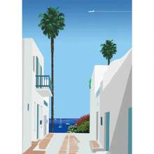 1pc Japan Beach City Summer Hiroshi Nagai Vaporwave Prints Posters Wandkunst Canvas Schilderij Nordic Wandfoto's Woonkamer Decor Geen Lijst