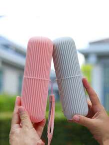 1 Stück Reise Zahnbürstenhalter, tragbarer Zahnbürstenbecher für Reisen, Camping, Geschäftsreisen und Schule, multifunktionales Zahnbürsten- und Zahnpastaset, tragbarer Reise-Mundwasserbecher, Zahnbürstenbecher-Set für Zuhause, Studenten-Wohnheim, Zahnpflege-Mundwasserbecher, Rückkehr zur Schule