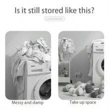 1pc/2pcs壁挂式洗衣袋大容量脏衣服网袋可折叠家用便携式脏衣篮方便收纳