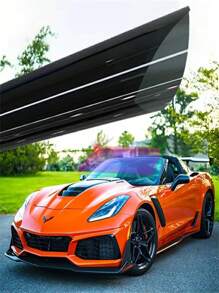 车窗贴膜 5%/15%/25%/35%/50%/70% VLT，百分比纳米陶瓷车窗贴膜，汽车贴膜，保护隐私、防晒防眩光、防紫外线、防热、防刮 - 黑色 - 查看 6