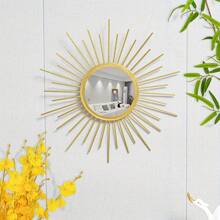 1 Piece Classic Style Modern Iron Art Wall Decor, Mirror Decorative Piece, Creative Home Decor Hangings For Living Room, Contemporary Home Interior, General Indoor Wall Decorations Gifts Birthday Graduation