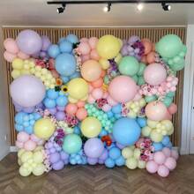 18 英寸(45.72 厘米)粉彩气球大型加厚糖果色气球大型圆形多色乳胶气球适用于生日派对婚礼彩虹派对背景装饰花环和拱门装饰气球 - 糖果色 - 查看 5