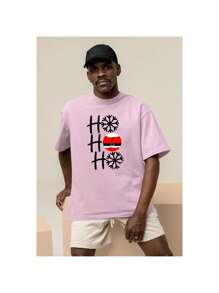 Shirt HOHOHO Men's T-Shirt Belly Basic T-Shirt 100% Cotton - 淺粉色 - 查看 1