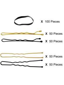 300 件基本发夹、U 型夹、开槽夹、夹发叉 - 彩色 - 查看 7