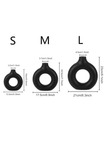 1pc Black Plastic Circular Flower Vase Decoration, Simulated Dry Flower Decoration Vase, Artistic Vase For Floral Arrangements, Simple Fall Living Room Exhibition Hall Decoration,Home Decor,Flower Vase,Centerpiece,Table Decor Valentine's Day, Valentines Wed Room Decor Glass Vase - Black - View 3