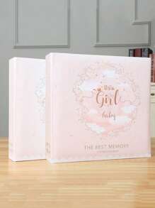 6-Inch 200 Pages Baby Memory Book, 1 Or 2 Set,Back To School,School Supplies - Pink - View 12