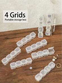 1pc Mini Jewelry Box, Portable Travel Jewelry Organizer, Multifunctional Jewelry Display Storage Case For Necklace, Earrings, Rings, Lipstick, Elegant Design Suitable For Home & Bedroom - Multicolor - View 9