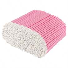 100 piezas Brochas desechables para labios, aplicador portátil de lápiz labial, brocha de maquillaje para lápiz labial, brillo de labios, máscara de labios, corrector, sombra de ojos, brocha con felpa de uso múltiple