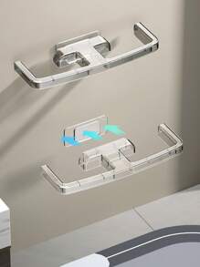 1pc Bathroom Non-Perforated Slipper Rack, Toiletries Storage, Shoe Organizer, Toilet Wall Mounted Drainage Rack