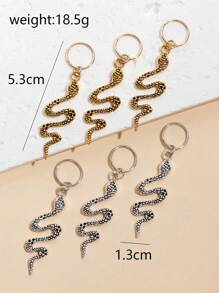 6件套万圣节装饰男女合金花朵吊坠假发头饰散头饰辫子发扣街头甜美酷辣妹风格头饰个性时尚朋克街拍辫子头饰 - 彩色 - 查看 7