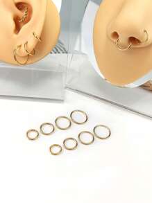 Hypoallergenic Nose Rings 20G 18G 316l Surgical Steel Septum Jewelry Hinged Segment Ring Body Piercing Nose Hoop Lip Rings Nose Helix Cartilage Rook Earrings