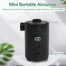 1pc Portable Wireless Electric Air Pump - Quick Inflator And Deflator For Air Mattresses, Inflatables, Floating Rings, Swimming Pools, Etc. - Compact, Lightweight, Rechargeable And Easy To Use