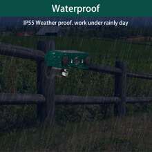 1pc Solar Powered Alarm, Ultrasonic Animal Repeller With Infrared Sensor Sound And Light Alarm, High Frequency Ultrasonic Animal Deterrer, Siren Voice Repeller, LED Flashing Light And Infrared Motion Sensor, For Outdoor Use In Gardens, Farms And Yards To Detect Large Wildlife Activities - Multicolor - View 8