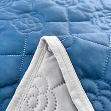 1pc Ice Cream Pattern Lightweight Silky Cool Blanket For Summer, Air Conditioning Throw - Dusty Blue - View 6