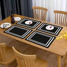 4/6pcs Simple Restaurant Placemats, Suitable For Kitchen Restaurant Table, Party Decoration, Home Decoration