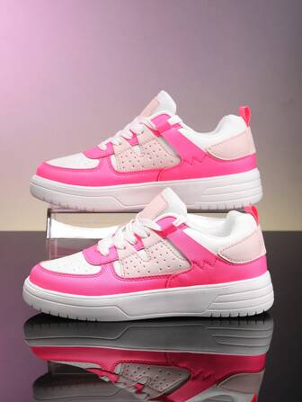 Lady's Sneaker Walking Style Shoes Women's Casual Shoes Outdoor Pink Sneaker