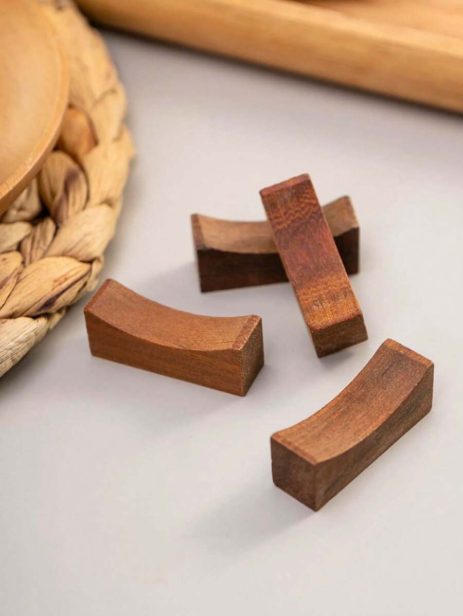 1PC/3/5PCS/Wooden Chopstick Holder With Japanese And Korean Style, Suitable For Home Kitchen And Dining Table Decoration - Multicolor - View 1