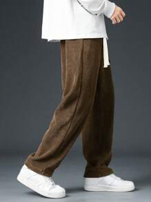 美式灯芯绒直筒裤男士宽松休闲长裤百搭春秋夏季薄款