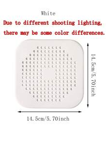 1个方形水槽滤网排水盖，厨房水槽过滤垫，浴室毛发收集器吸盘式排水塞垫，厨房用品，厨房配件，厨房工具