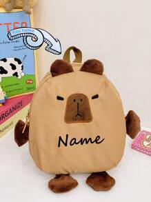 Custom Backpack, Custom Name, Casual And Versatile Cute Capybara Custom Backpack. Perfect For Boys And Girls, Freshmen, Great For Outdoor Activities, Back To School Travel, Birthday Gifts For Good Friends. Backpack