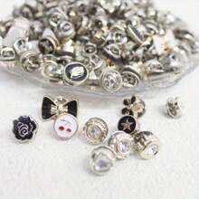 30pcs/Packet Women Shirt Brooch Pins, Decorative Novelty Sew-Free Snap Buttons, Mixed Plastic & Metal Fashion Fasteners, Removable Invisible Pins For Shirts, Cardigans & Clothing Accessories - Multicolor - View 13