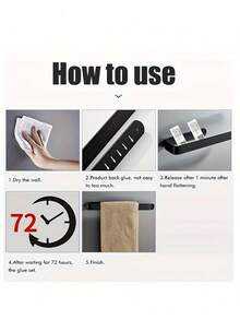 1 pieza Soporte para papel higiénico autoadhesivo de plástico, dispensador de rollo de cocina, estante para papel higiénico de baño, gancho de almacenamiento, fácil de usar, estante montado en la pared sin perforación para almacenar papel higiénico