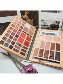 Paleta Sombras de cara ojos 53 Colores Maquillaje Ojos Portatil ViaL, Vibrantes - Acabados Mate y Brillante, Tonos Arcoíris de Coral, Pigmentación Rica para Miradas Deslumbrantes P, acabado mate natural tono de color arco iris tono de color coral rica representación de colores - Multicolor - Ver 3