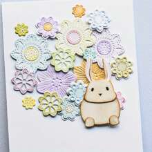 1 pieza Troquelado de metal en forma de flor, troquelado de metal 2024 para la elaboración de tarjetas de papel, scrapbooking, tarjetas DIY, álbumes de fotos y decoraciones artesanales