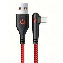 NNBILI 90 度弯头 USB 转 Type-C 120W 6A Max 超级快速充电数据线 兼容三星 S24 S23 S22 兼容小米 14 13 12 兼容红米 K50 K60 兼容华为 P40 Mate 40 手机充电器线 USB C 适用于游戏车电源板 Type C 充电线 - 多色 - 查看 10