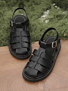 Women Flat Vintage Close-Toe Sandals