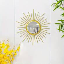 1 Piece Classic Style Modern Iron Art Wall Decor, Mirror Decorative Piece, Creative Home Decor Hangings For Living Room, Contemporary Home Interior, General Indoor Wall Decorations Gifts Birthday Graduation