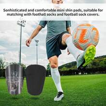 1 Pair Ultra-Mini Football Shin Guards - Extremely Small Football Inserts - Ultralight And Comfortable Unisex Shin Pads - Multicolor - View 8