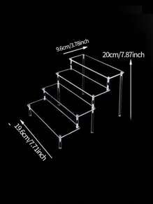1 pièce Présentoir de gâteau/bureau transparent en acrylique, support de rangement polyvalent pour figurines d'action, parfums, cosmétiques, gâteaux et ornements
