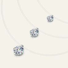 KAHOOT S925 Sterling Silver Moissanite Pendant Necklace, Mermaid Tears, Elegant Luxury Necklace For Women, Jewelry Gift, Suitable For Weddings, Banquets, Mother's Day, Easter, Ramadan, Anniversary Gifts